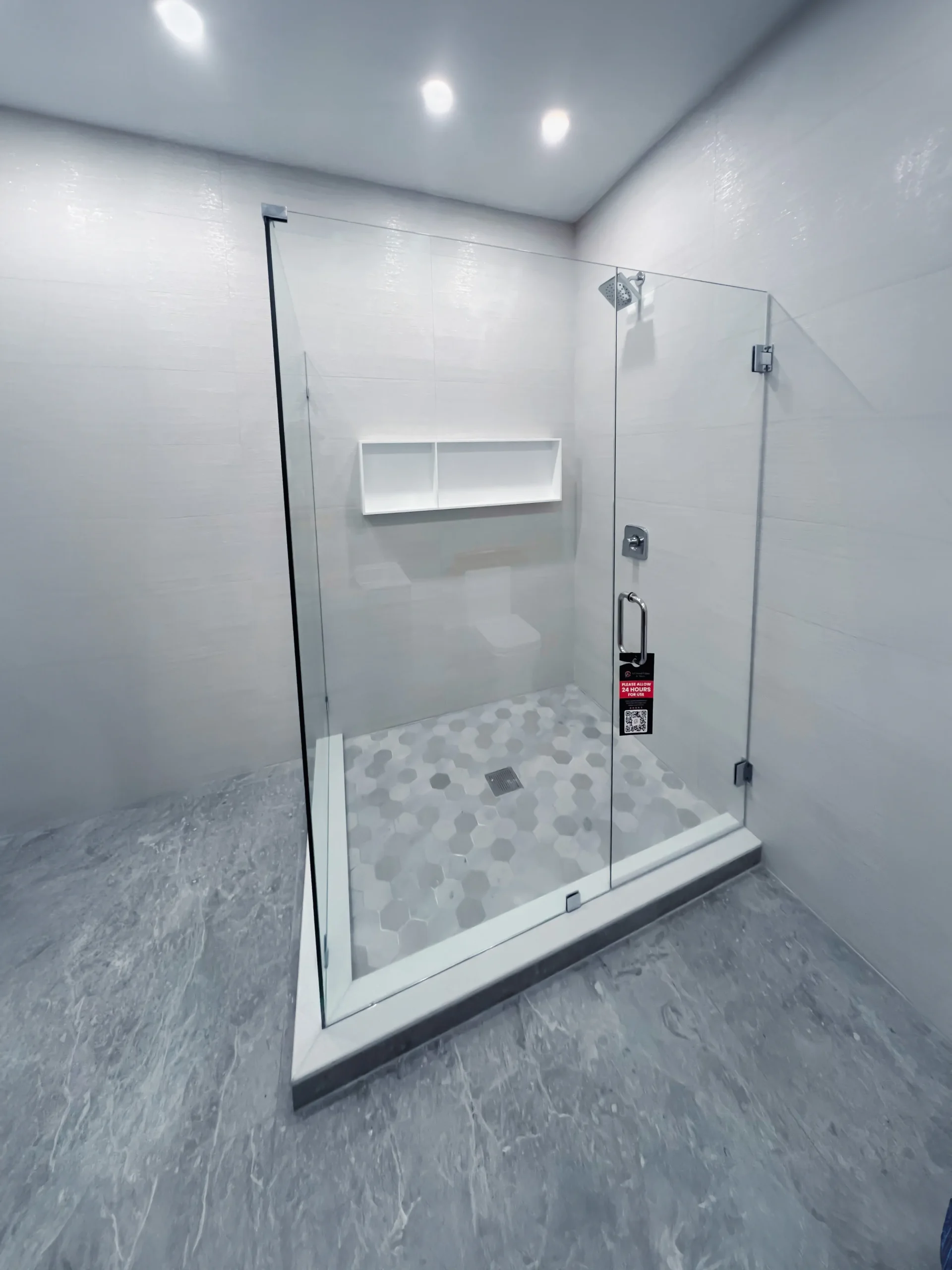 Shower Door 3/8” Clear Monolithic Tempered Glass