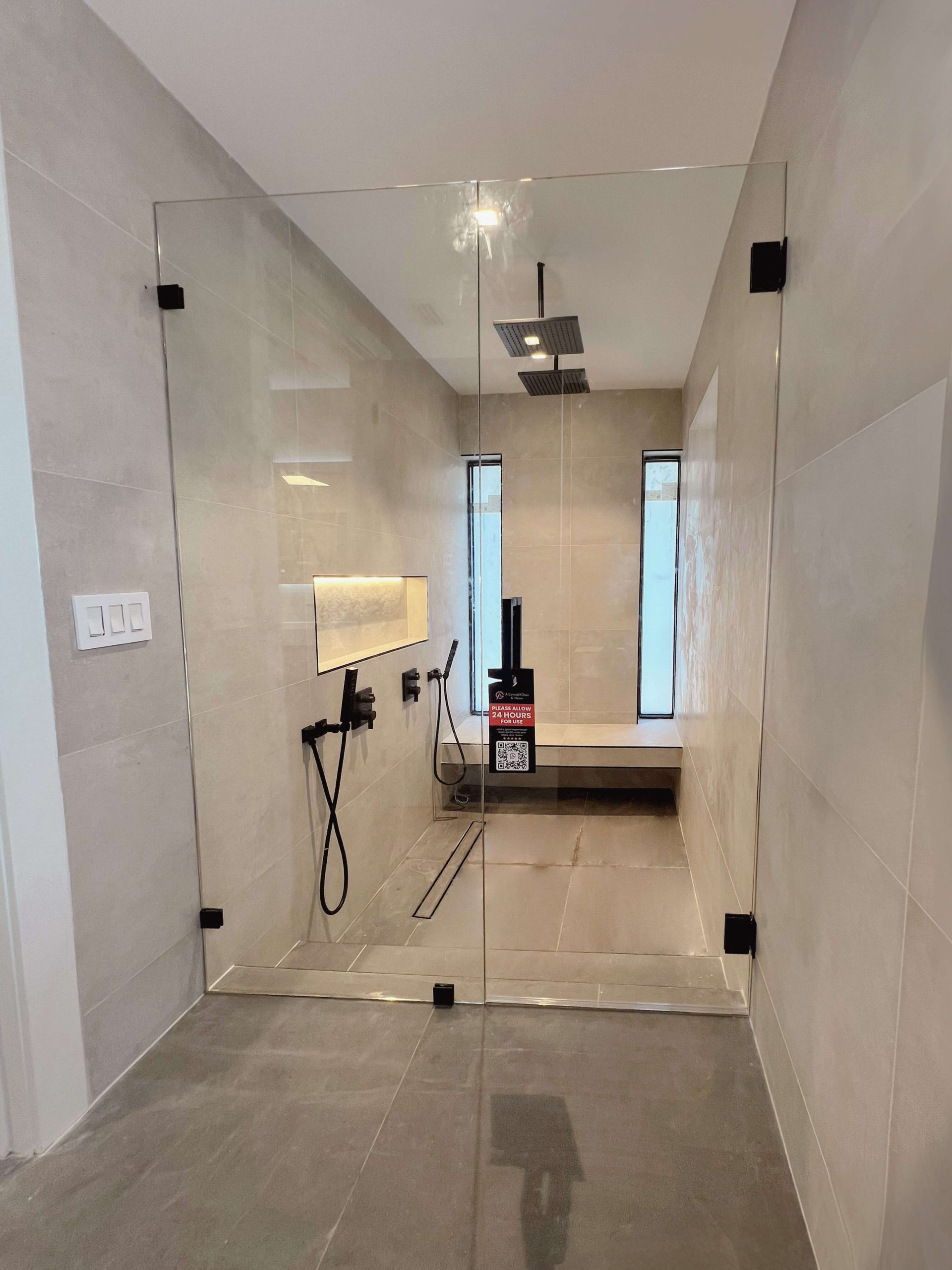 Door and Panel Shower 3/8” Clear Monolithic Tempered Glass