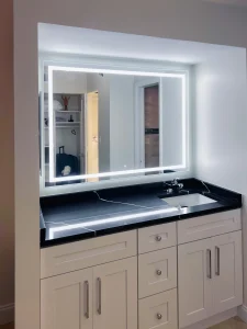 Clear, stylish glass and mirror for bathrooms and homes.