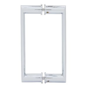 Shiny chrome glass frame with secure mounting hardware. Perfect for mirrors or decorative glass accents.