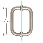 Elegant stainless steel glass door handle with secure fittings.