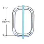 Durable stainless steel door handle with 6-inch length for cabinets and furniture.