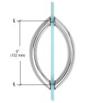 High-quality glass and mirror door handle with sleek stainless steel accents.