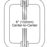 High-quality glass with 6-inch center-to-center spacing for elegant mirror installation.