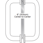 High-quality glass mirror with precise 8-inch center-to-center measurement, perfect for interiors.