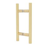 Elegant wooden glass mirror handle for bathroom or bedroom decor.