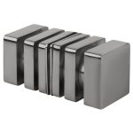 High-quality stainless steel glass clip for mirrors and glass panels.