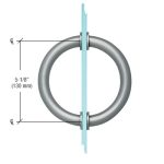 High-quality glass and mirror ring gasket for secure fitting and sealing.