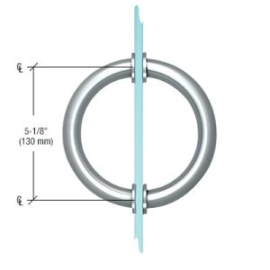 High-quality glass door handle with durable ring design for elegant style.