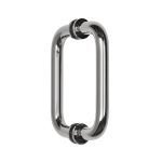 High-quality chrome glass door handle for elegant interiors.