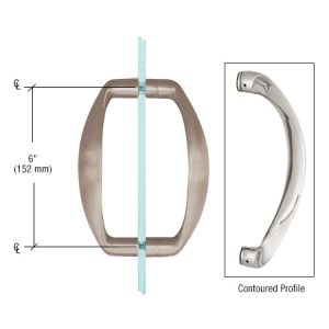 High-quality glass door handle with sleek metal finish and durable design.