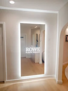 Reflective glass mirror enhancing space and style in plastic surgery and cosmetic clinics.