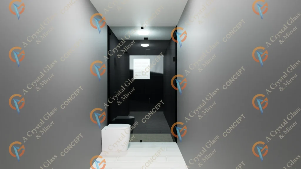 High-quality glass mirror in a sleek, minimalist bathroom setting for contemporary style.
