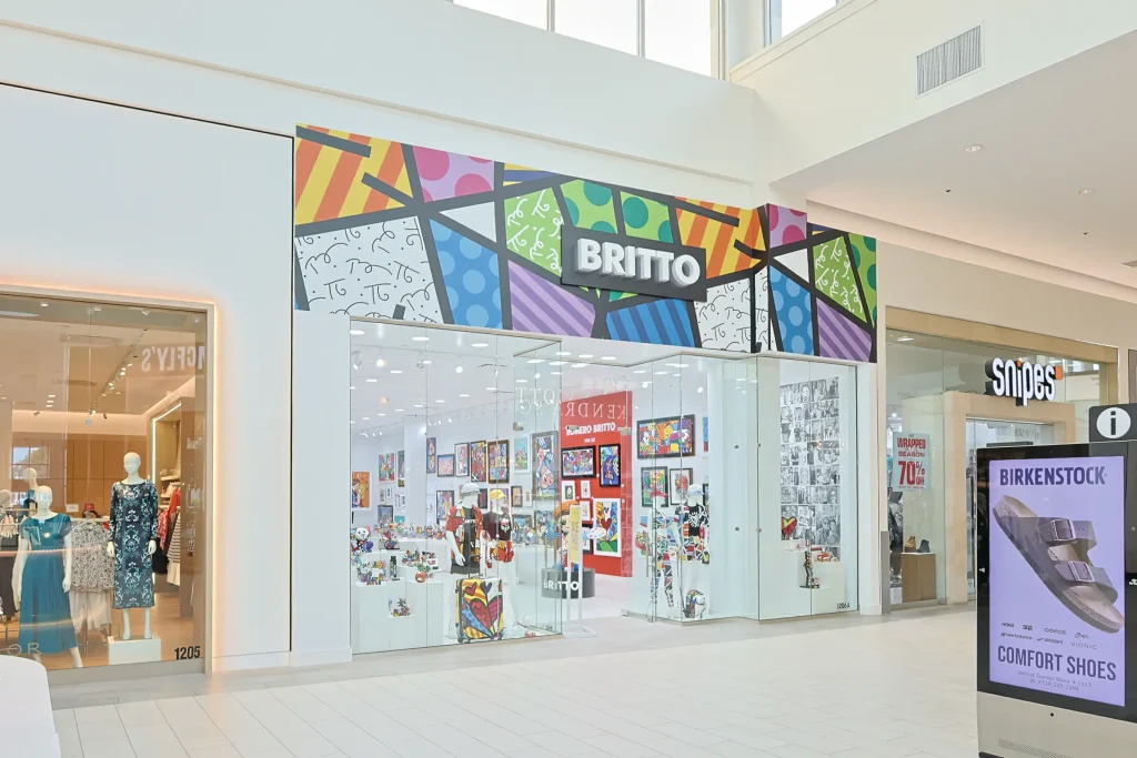 High-quality glass and mirror showroom display.