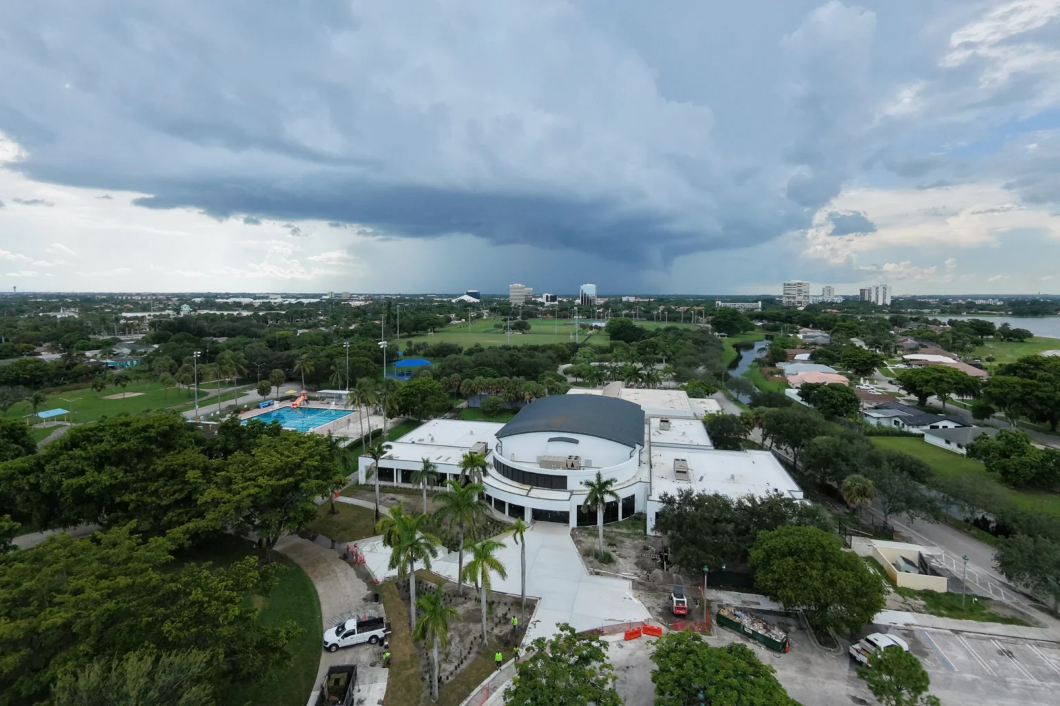 Aerial view of the Gaines Park building in West Palm Beach
