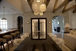 Glass doors for a wine room