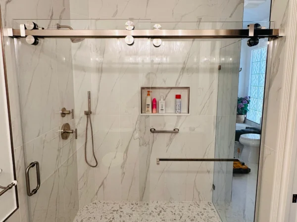 Cambridge Shower Enclosure | Niemen Drive Residence, Palm Beach Gardens