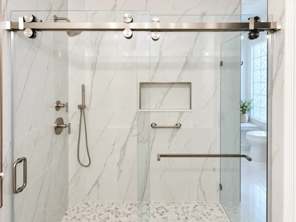 Cambridge Shower Enclosure | Niemen Drive Residence, Palm Beach Gardens